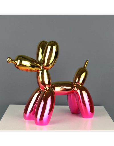 Chrome Balloon Dog Gold/Pink - Say It Sister
