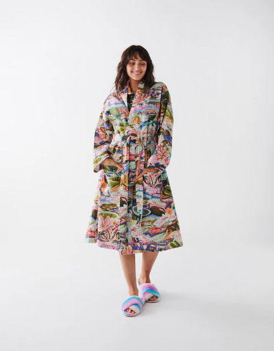 Kip & Co - Kezz Bret Waterlily Waterway Linen Robe - Say It Sister