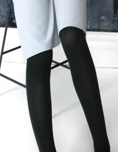 Tightology - Luxe Black Merino Wool Tights - Say It Sister