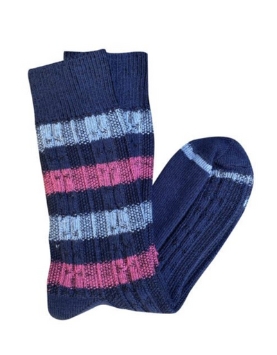 Tightology - Chunky Cable Blue Socks - Say It Sister