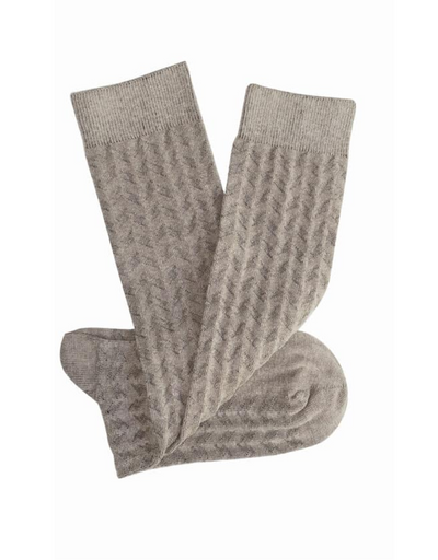 Tightology - Surface Taupe Cotton Socks - Say It Sister