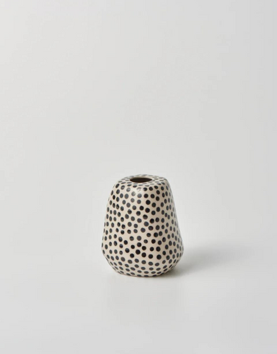 Facet Vase Medium Black Sprinkle - Say It Sister