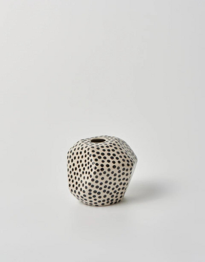 Facet Vase Small Black Sprinkle - Say It Sister