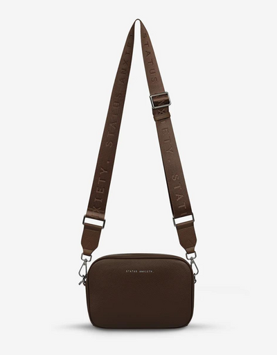 Status Anxiety - Plunder Bag With Webbed Strap - Cocoa - Say It Sister