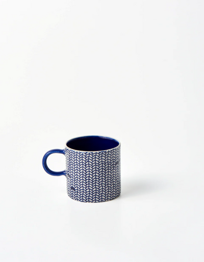 Chino Espresso Cup Blue Weave - Say It Sister