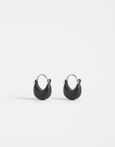 Elk - Ellik Short Hoop Earring Black - Say It Sister