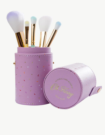 Oh Flossy - 5 Piece Rainbow Makeup Brush Set - Say It Sister