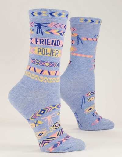 Blue Q - Friend Power W-Crew Socks - Say It Sister