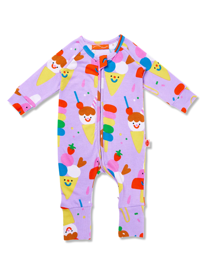 Halcyon Nights - Sundae Funday Long Sleeve Zip Suit, baby, Halcyon Nights - Say It Sister