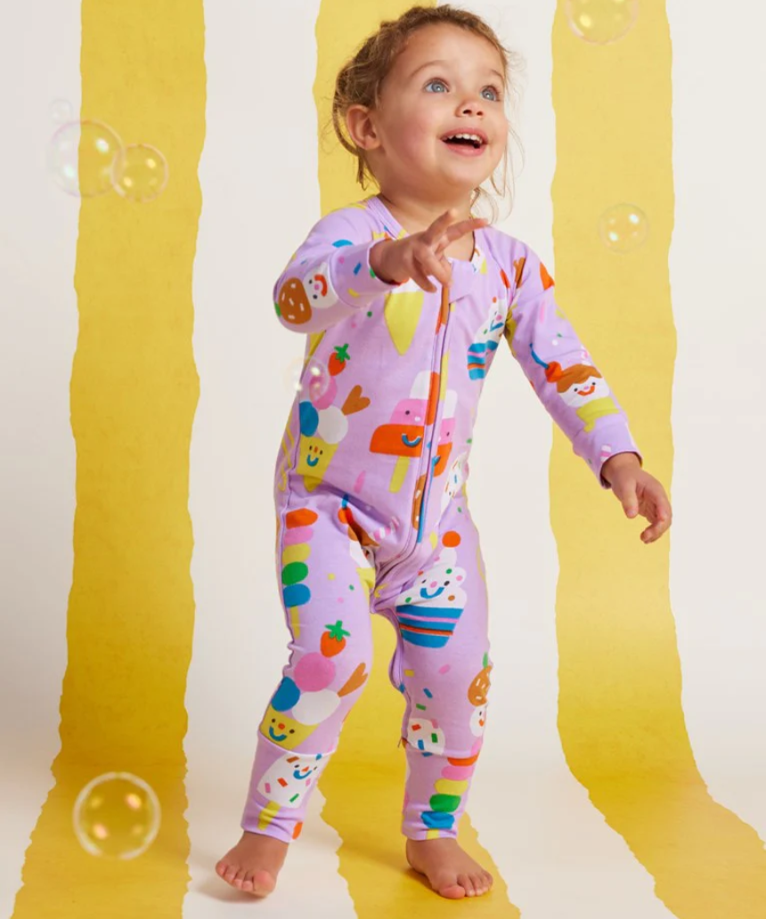 Halcyon Nights - Sundae Funday Long Sleeve Zip Suit, baby, Halcyon Nights - Say It Sister