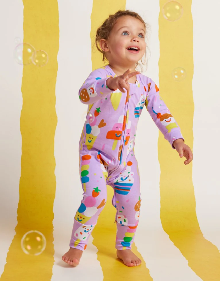 Halcyon Nights - Sundae Funday Long Sleeve Zip Suit, baby, Halcyon Nights - Say It Sister