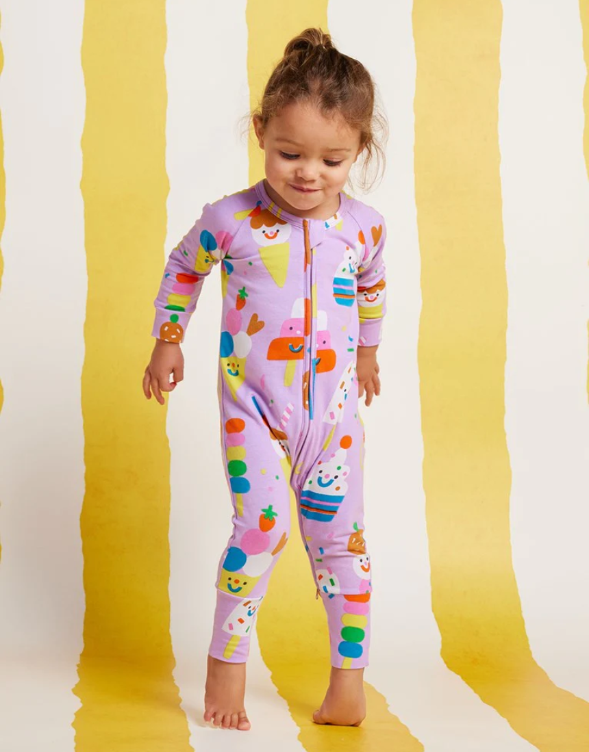 Halcyon Nights - Sundae Funday Long Sleeve Zip Suit, baby, Halcyon Nights - Say It Sister