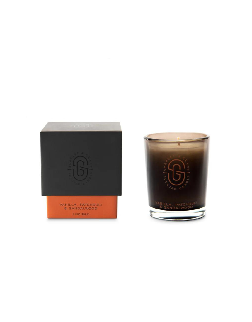 Scarlet & Grace - Vanilla, Patchouli & Sandalwood 60g Candle, Candle, Scarlet and Grace - Say It Sister