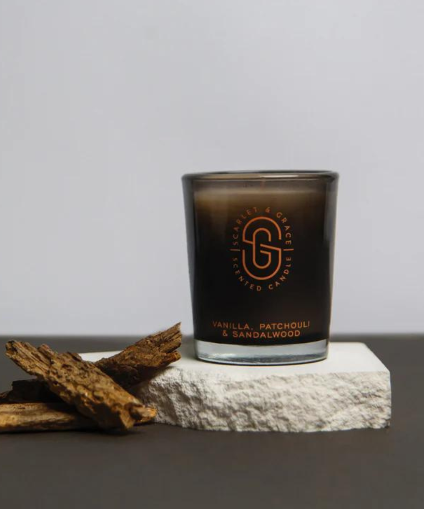 Scarlet & Grace - Vanilla, Patchouli & Sandalwood 60g Candle, Candle, Scarlet and Grace - Say It Sister