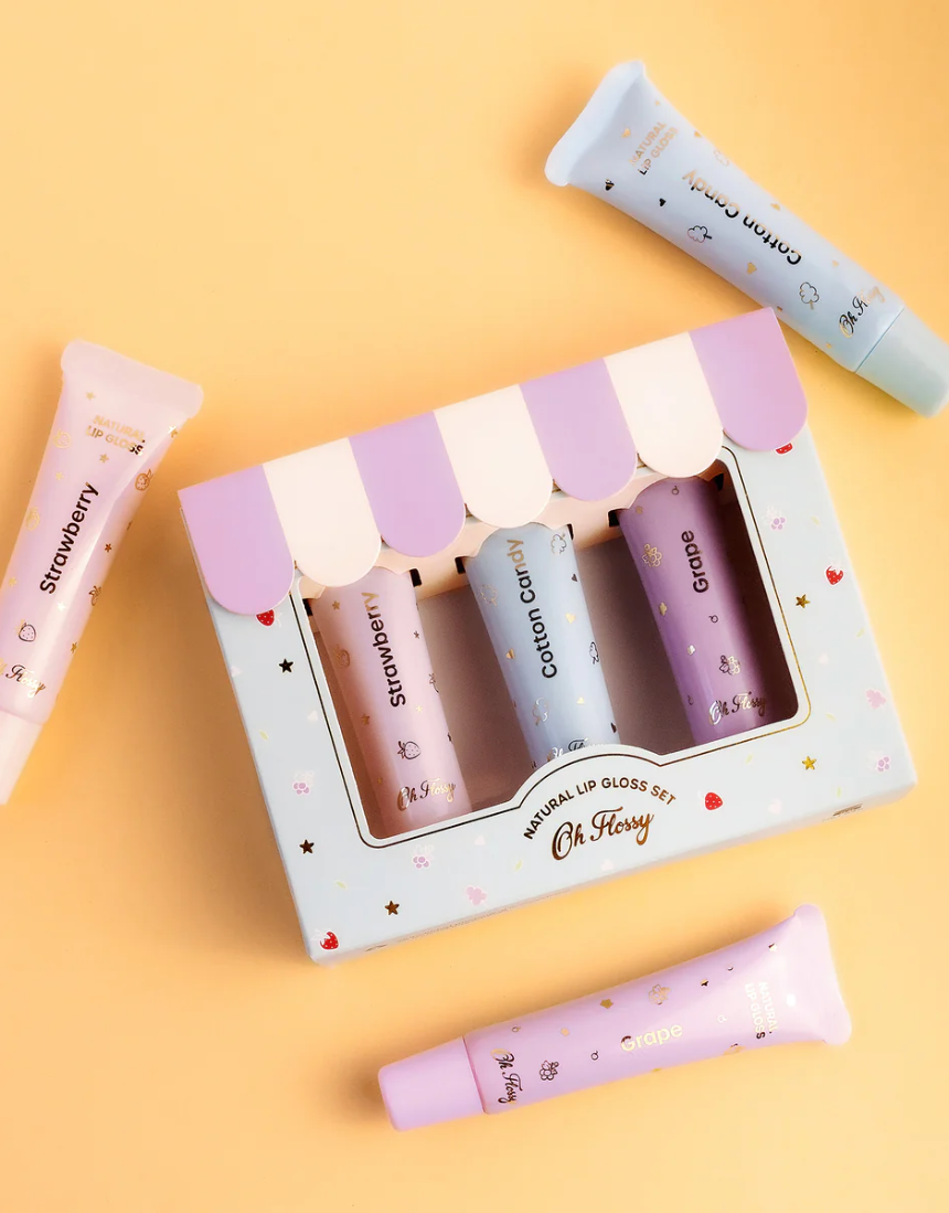 Oh Flossy - Natural Lip Gloss Set, kids, Oh Flossy - Say It Sister