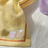 Kip & Co - Breakfast Is Served Embroidered Linen 4P Napkin Set, Napkin, Kip & Co - Say It Sister