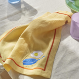Kip & Co - Breakfast Is Served Embroidered Linen 4P Napkin Set, Napkin, Kip & Co - Say It Sister