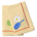 Kip & Co - Breakfast Is Served Embroidered Linen 4P Napkin Set, Napkin, Kip & Co - Say It Sister