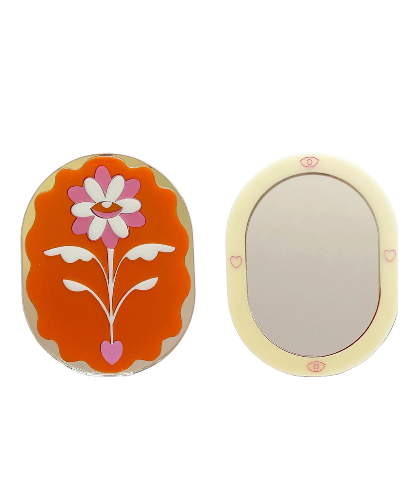 Stof Studios - Eden Pocket Mirror Orange/Gold, mirror, Stof Studios - Say It Sister