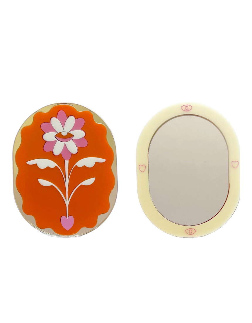 Stof Studios - Eden Pocket Mirror Orange/Gold, mirror, Stof Studios - Say It Sister