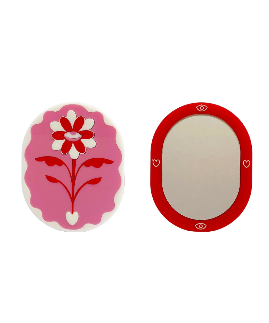 Stof Studios - Eden Pocket Mirror Pink/Red, mirror, Stof Studios - Say It Sister