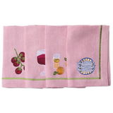 Kip & Co - Supper Club Embroidered Linen 4P Napkin Set, Napkin, Kip & Co - Say It Sister