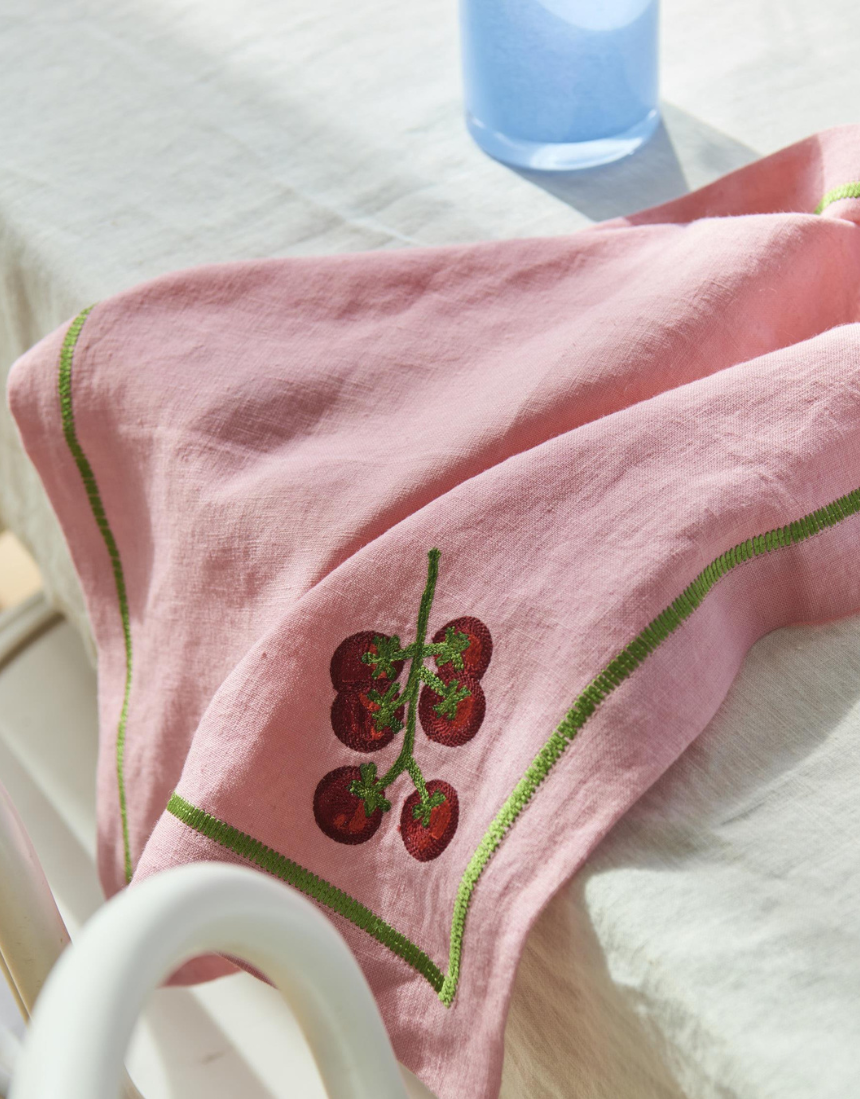 Kip & Co - Supper Club Embroidered Linen 4P Napkin Set, Napkin, Kip & Co - Say It Sister