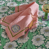Kip & Co - Supper Club Embroidered Linen 4P Napkin Set, Napkin, Kip & Co - Say It Sister