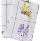 Kip & Co Prairie Linen 4-piece napkin set with stylish, soft fabric and floral pattern for elegant table setting.