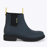 Merry People Bobbi Gumboot Midnight in navy blue, waterproof rubber boots with a textured sole and glossy finish.
