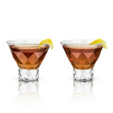 Viski - Gem Crystal Martini Glass Set 2, , Viski - Say It Sister