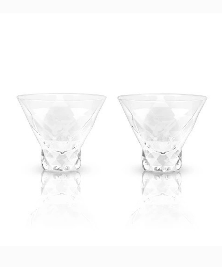 Viski - Gem Crystal Martini Glass Set 2, , Viski - Say It Sister