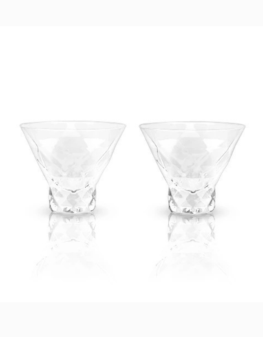 Viski - Gem Crystal Martini Glass Set 2, , Viski - Say It Sister