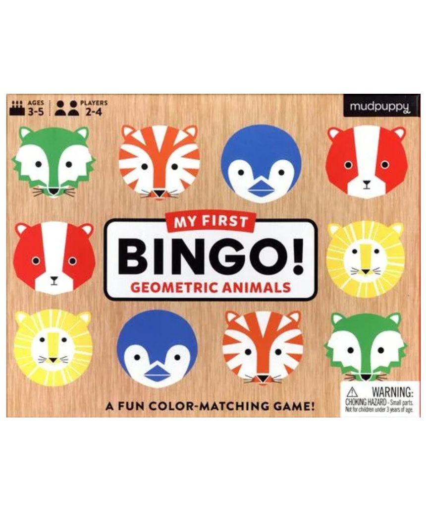 My First Bingo - Geometric Animals, board game, Brumby Sunstate - Say It Sister