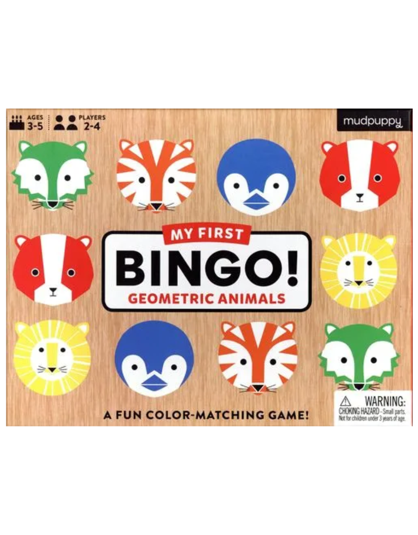 My First Bingo - Geometric Animals, board game, Brumby Sunstate - Say It Sister