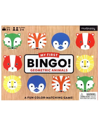 My First Bingo - Geometric Animals, board game, Brumby Sunstate - Say It Sister