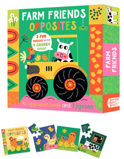 Farm Friends Puzzle Play and Book - Opposites, puzzle, Brumby Sunstate - Say It Sister