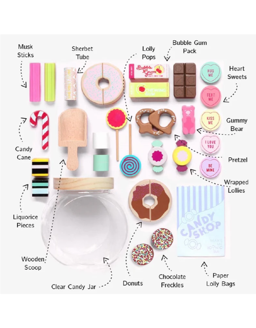 Iconic Candy Jar Wooden Toy Set, kids, Make Me Iconic - Say It Sister