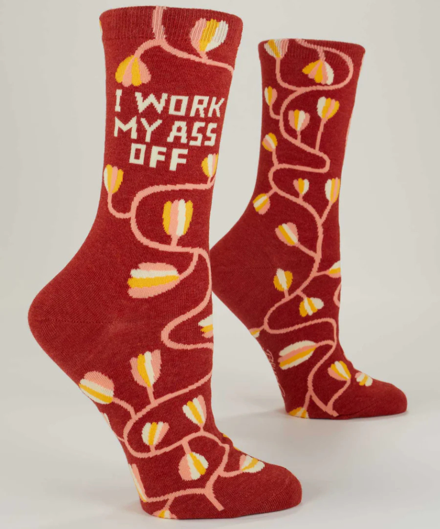 Blue Q - Work My Ass Off W-Crew Socks, socks, Blue Q - Say It Sister