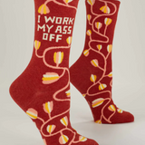 Blue Q - Work My Ass Off W-Crew Socks, socks, Blue Q - Say It Sister