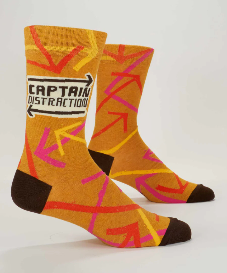 Blue Q - Captain Distraction M-Crew Socks, socks, Blue Q - Say It Sister