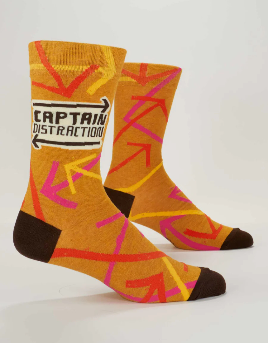 Blue Q - Captain Distraction M-Crew Socks, socks, Blue Q - Say It Sister