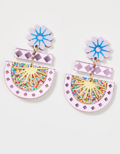Martha Jean - Betty Earrings Lilac, Earrings, Martha Jean - Say It Sister