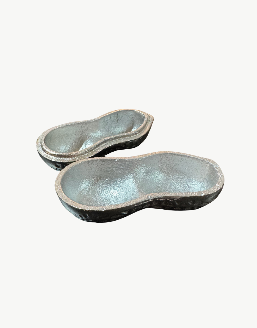 Peanut Bowl Silver, bowl, White Moose - Say It Sister