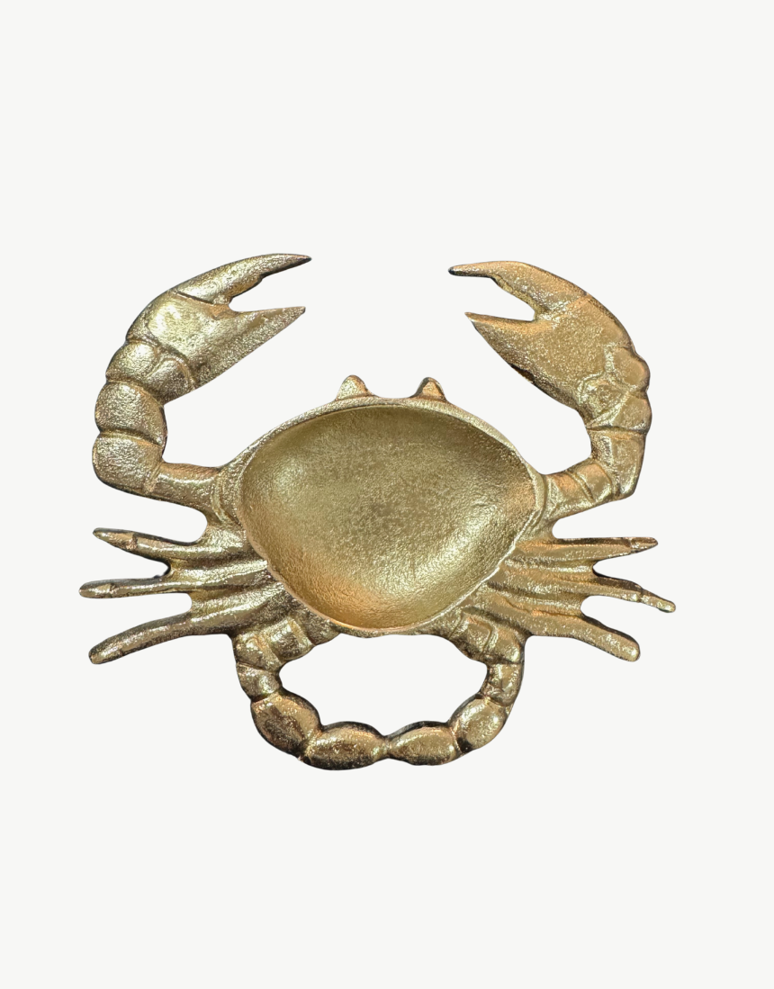 Crab Dish Gold, bowl, White Moose - Say It Sister