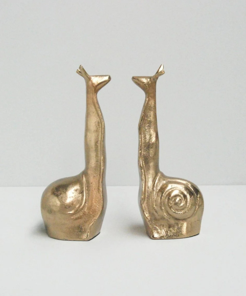 Snail Bookends Gold, Bookends, White Moose - Say It Sister