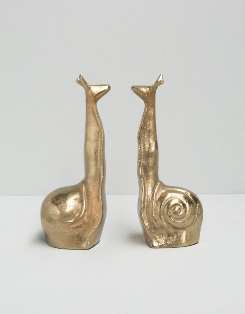Snail Bookends Gold, Bookends, White Moose - Say It Sister