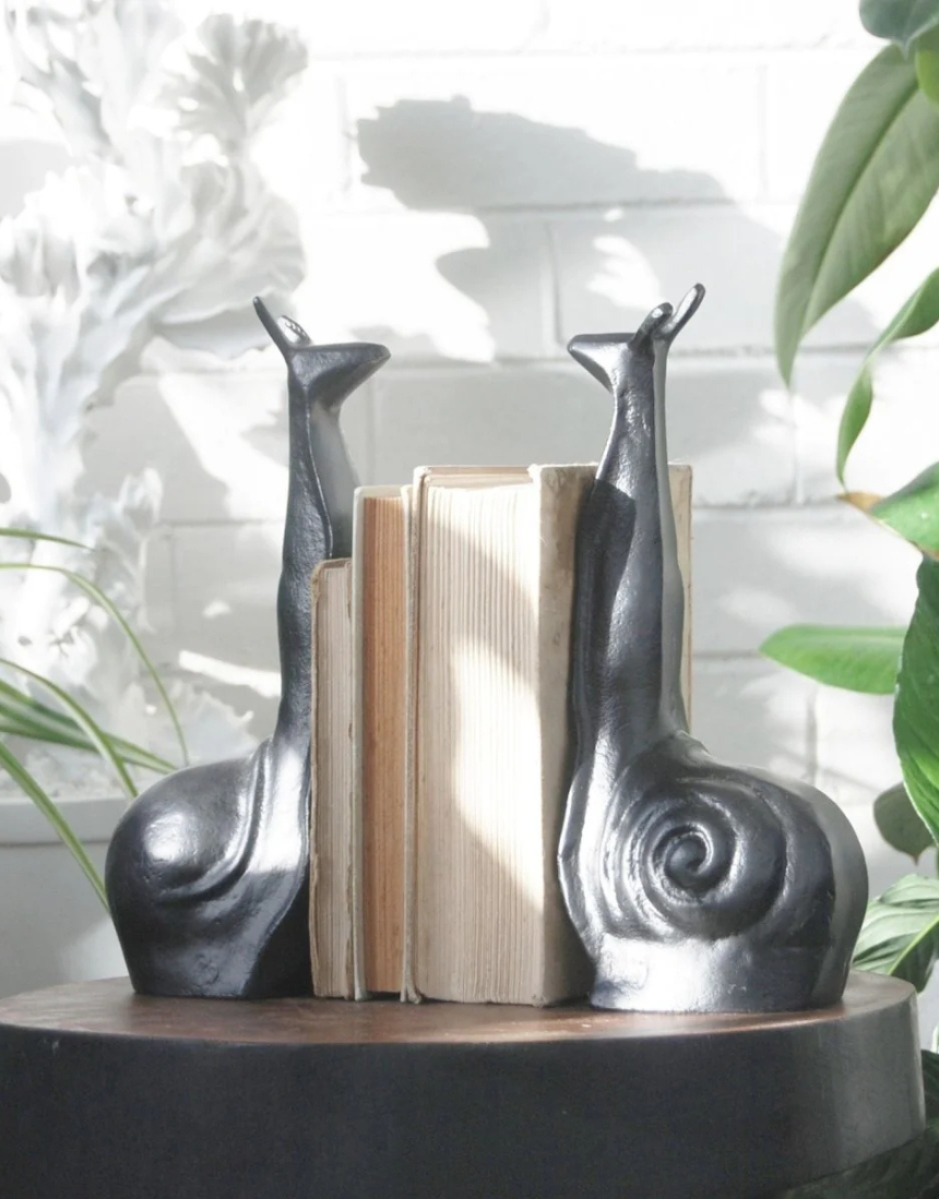 Snail Bookends Black, Bookends, White Moose - Say It Sister