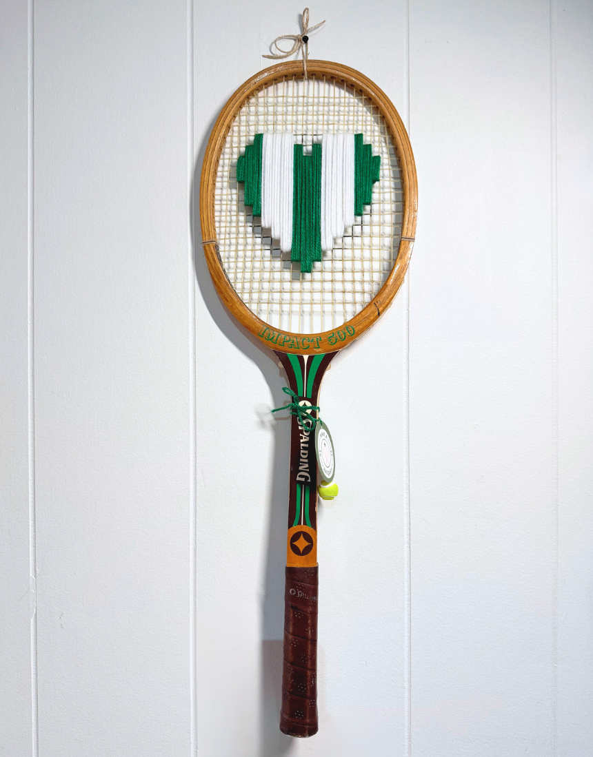 What A Racquet! - Green/White Heart, , What A Racquet! - Say It Sister