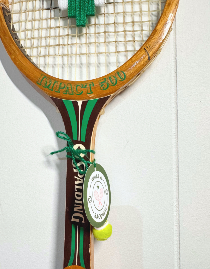 What A Racquet! - Green/White Heart, , What A Racquet! - Say It Sister